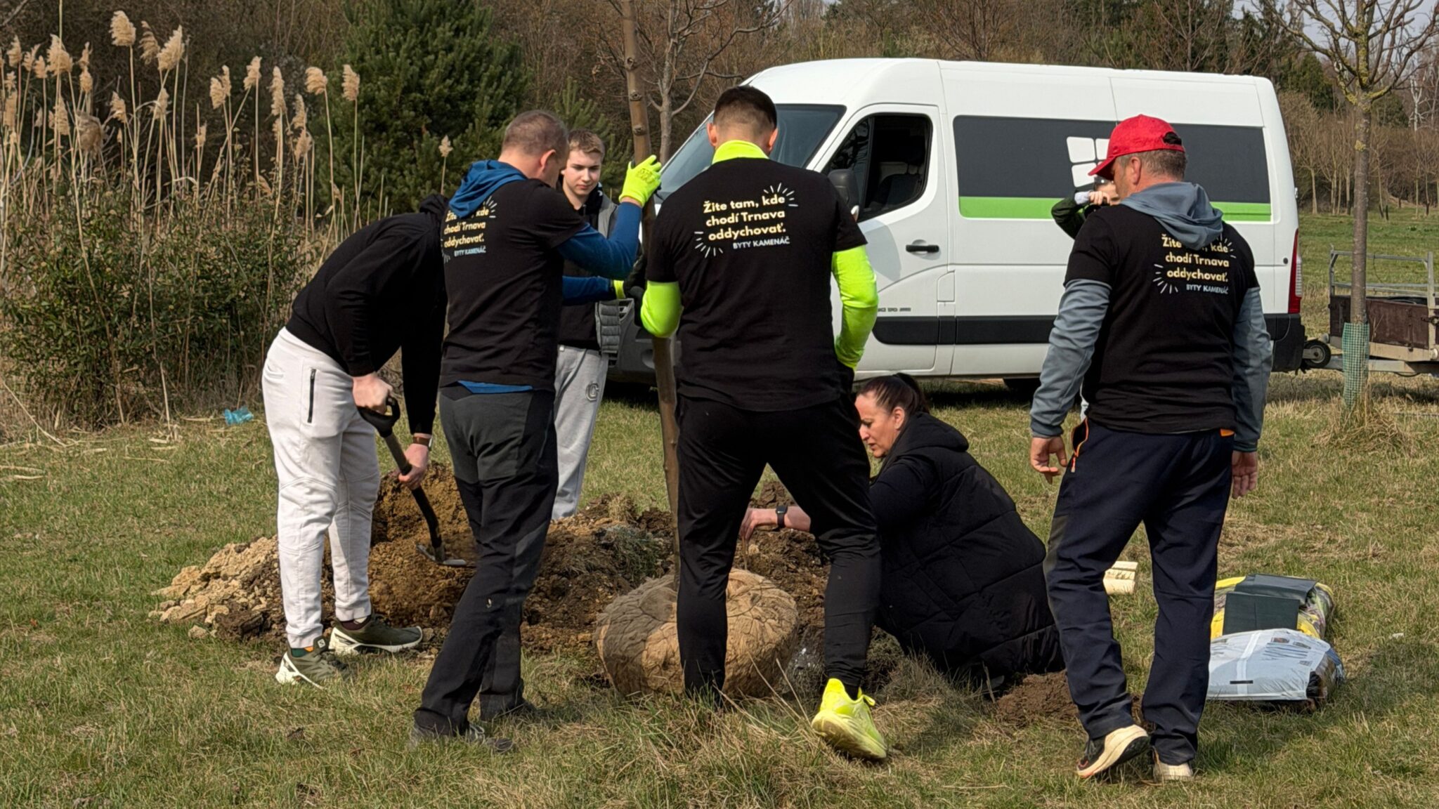 V lokalite Kamenný mlyn vyrástlo 10 nových stromov